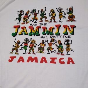 XL Vintage Reggae Tees We Be Jammin Bahamas Short Sleeve White T Shirt Travel